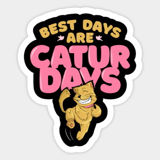 Best Cat days are Caturdays Sticker